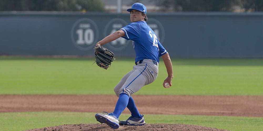 Stitch_Head's tweet photo. Great seeing Ryan Gallagher & Hayden Hattenbach pitch for @UCSB_Baseball. Both got a li'l roughed up but they missed all of '23. Elsewhere, RHP Tyler Bremner looked sharp. Oh, check out the kicks that @LMULionsBSB's @CoachFerg sported today. Tribute to Bobby Knight-era IU hoops? https://t.co/3KOFzYDRvY