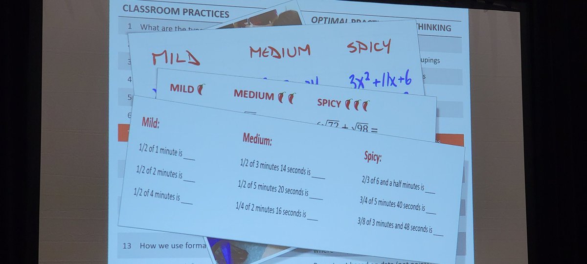 robertkaplinsky's tweet image. It&apos;s crazy how such a minor tweak like labeling problems as mild, medium, and spicy drastically improves student engagement by giving them choice. From @pgliljedahl #thinkingclassroom #cmcsouth