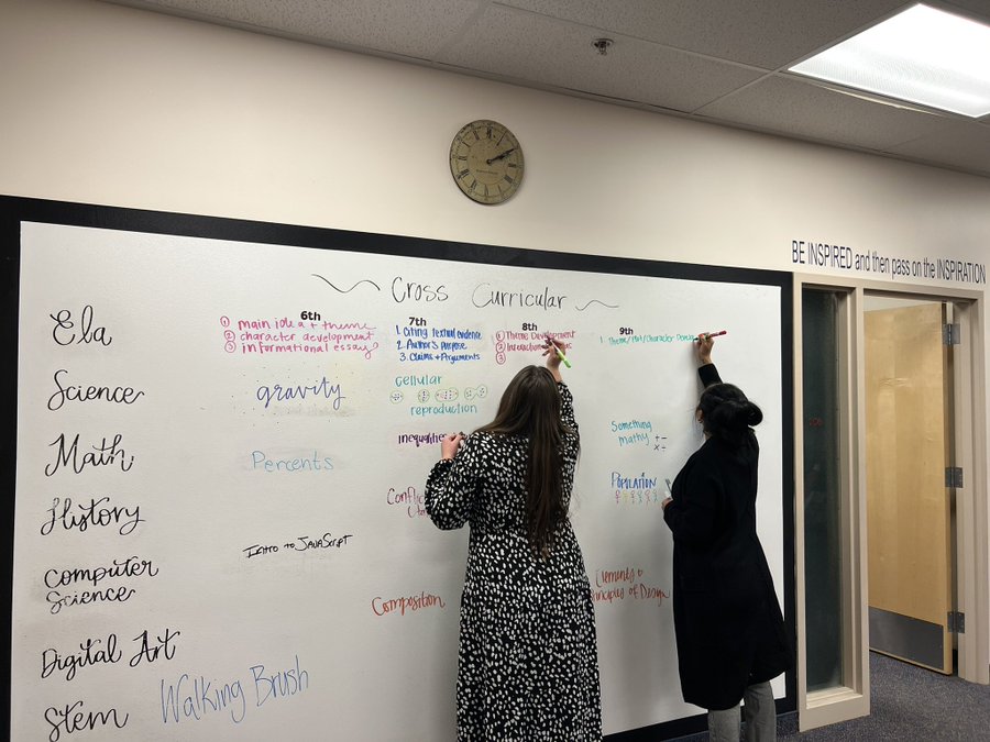 Principal Project (@principalproj) on Twitter photo On this whiteboard, teachers describe their current focus in their classrooms, so fellow educators can identify opportunities for cross collaboration.
"This has been a great way to get conversations started. It’s easy to take a glance & know what’s happening." —P <a href="/nickiatquest/">Nicki Slaugh</a> On this whiteboard, teachers describe their current focus in their classrooms, so fellow educators can identify opportunities for cross collaboration.
"This has been a great way to get conversations started. It’s easy to take a glance & know what’s happening." —P <a href="/nickiatquest/">Nicki Slaugh</a>