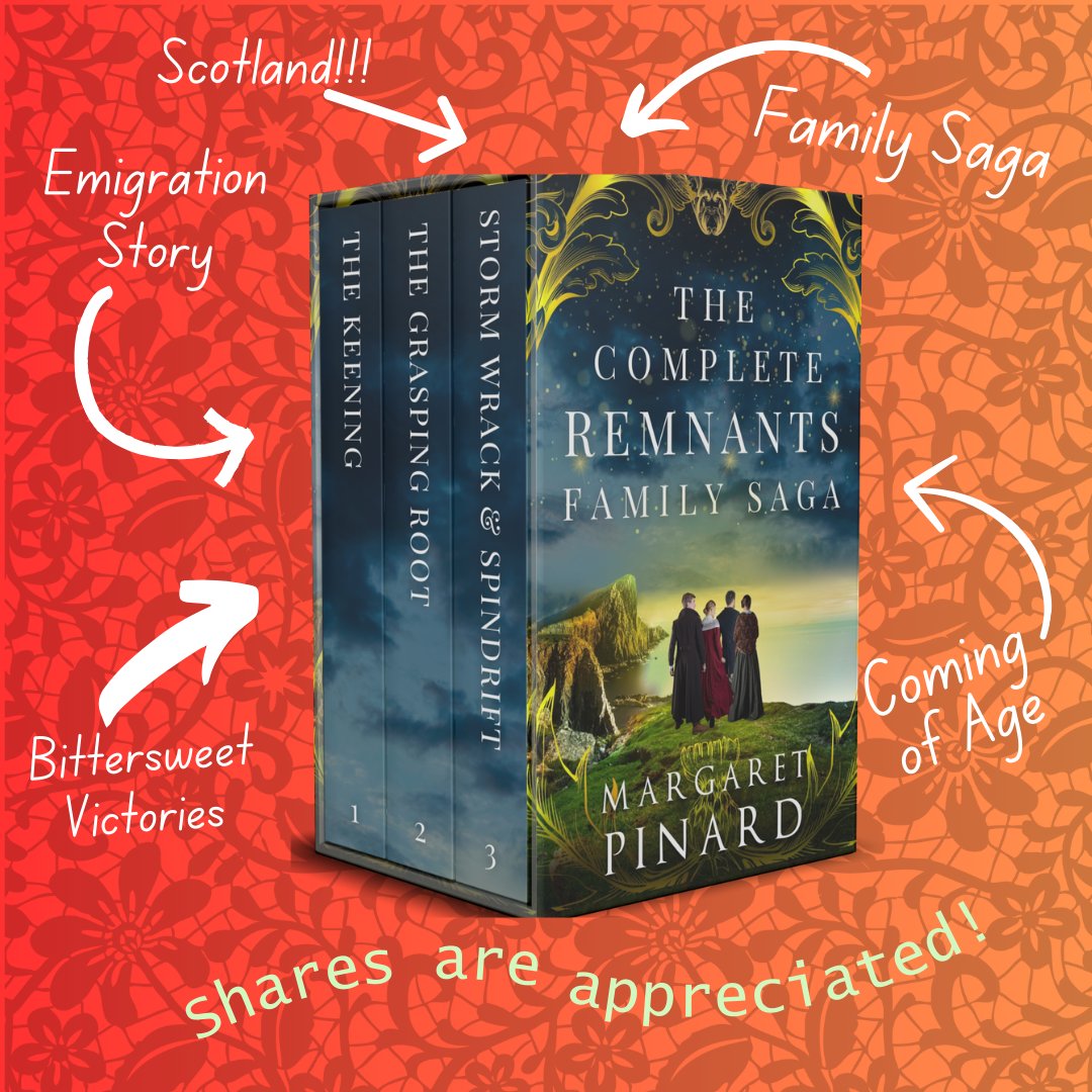 The Box Set is OUT!
Meet the MacLean Family this fall:
🛒bit.ly/Remnants2023
#HistFic #FamilySaga #EmigantStories #19thc #ebookbundle #boxset #fallreading