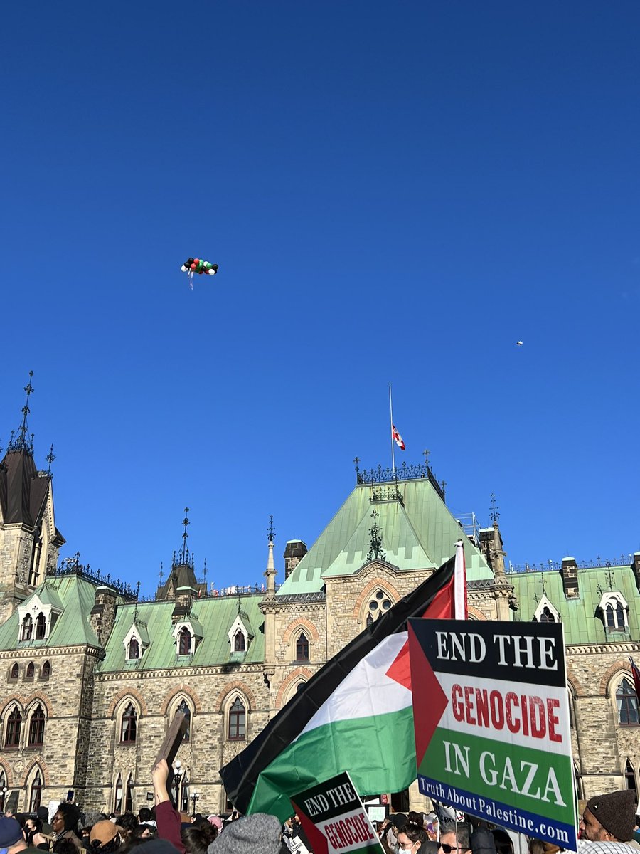 Lornamungur's tweet photo. Huge show of solidarity for Palestinians. @JustinTrudeau you have blood on your hands. #CeasefireForNOW #100kforGaza @palyouthmvmt https://t.co/VzyGPaL1IN