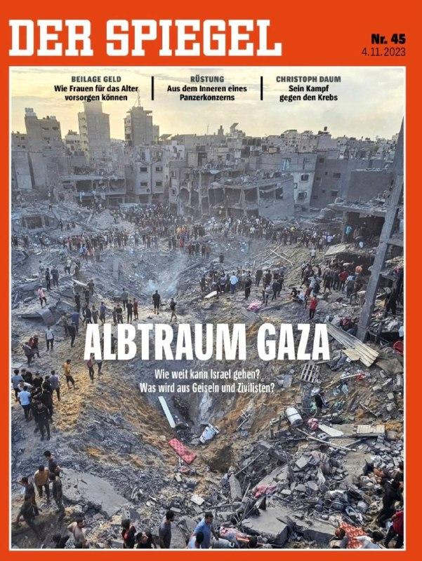 tinchiensu's tweet photo. "Cơn ác mộng của Gaza. Israel có thể đi bao xa?"   Đó là câu hỏi của tờ Spiegel, trong bối cảnh một hố bom khổng lồ tại một trại tị nạn, hỏi quân đội Israel sẵn sàng giết thêm bao nhiêu người Palestine nữa?

🇮🇱🇵🇸 https://t.co/ET7BHx0nIH