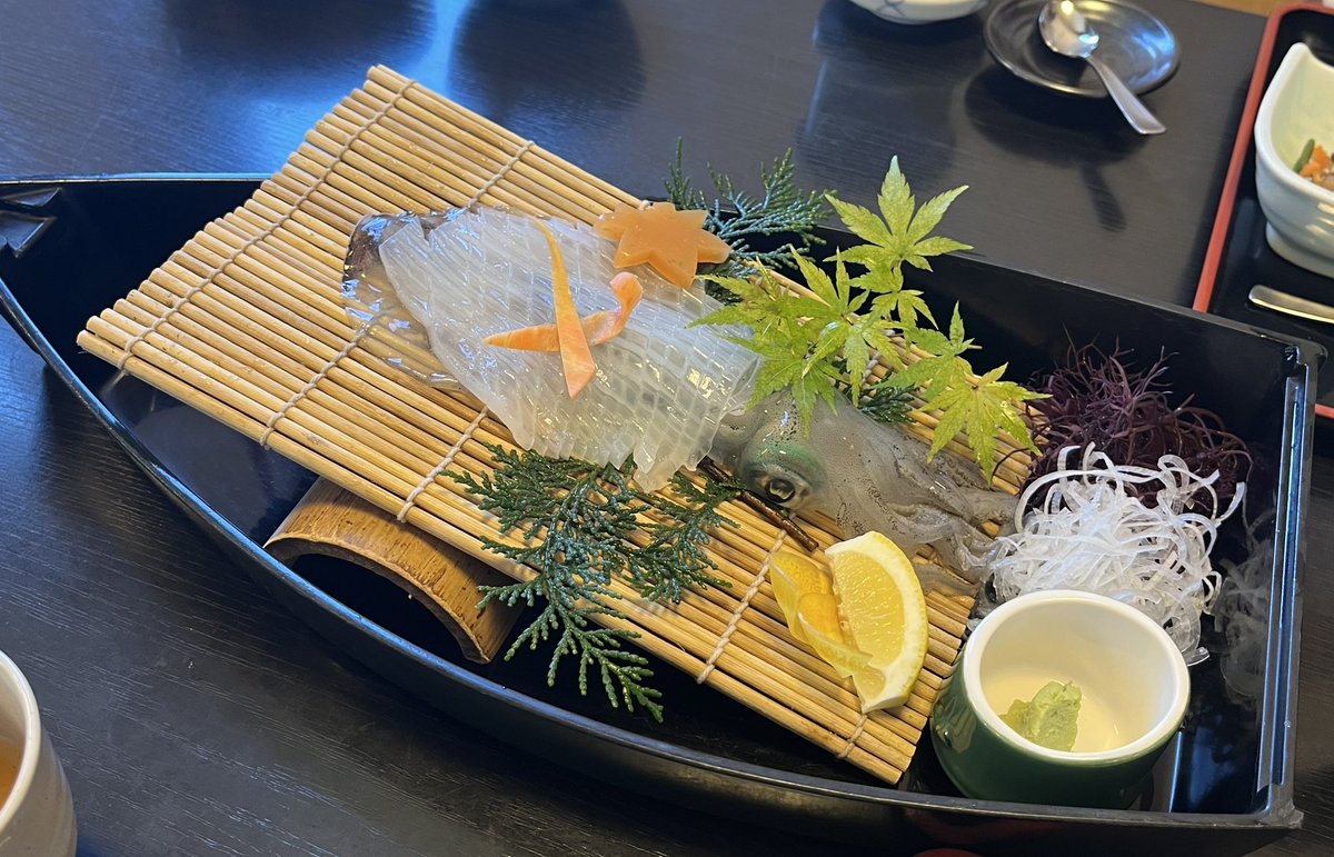 おはようございます！

先日、いかの活き作りを食べに行ってきました🦑
僕的にはケンサキイカを食べたかったですがその日のイカはミズイカでした！
甘みが強く、柔らかすぎず固すぎない歯ごたえとても美味しかったです！
次はケンサキイカを食べたいですね！

#51105おは戦🍨mf