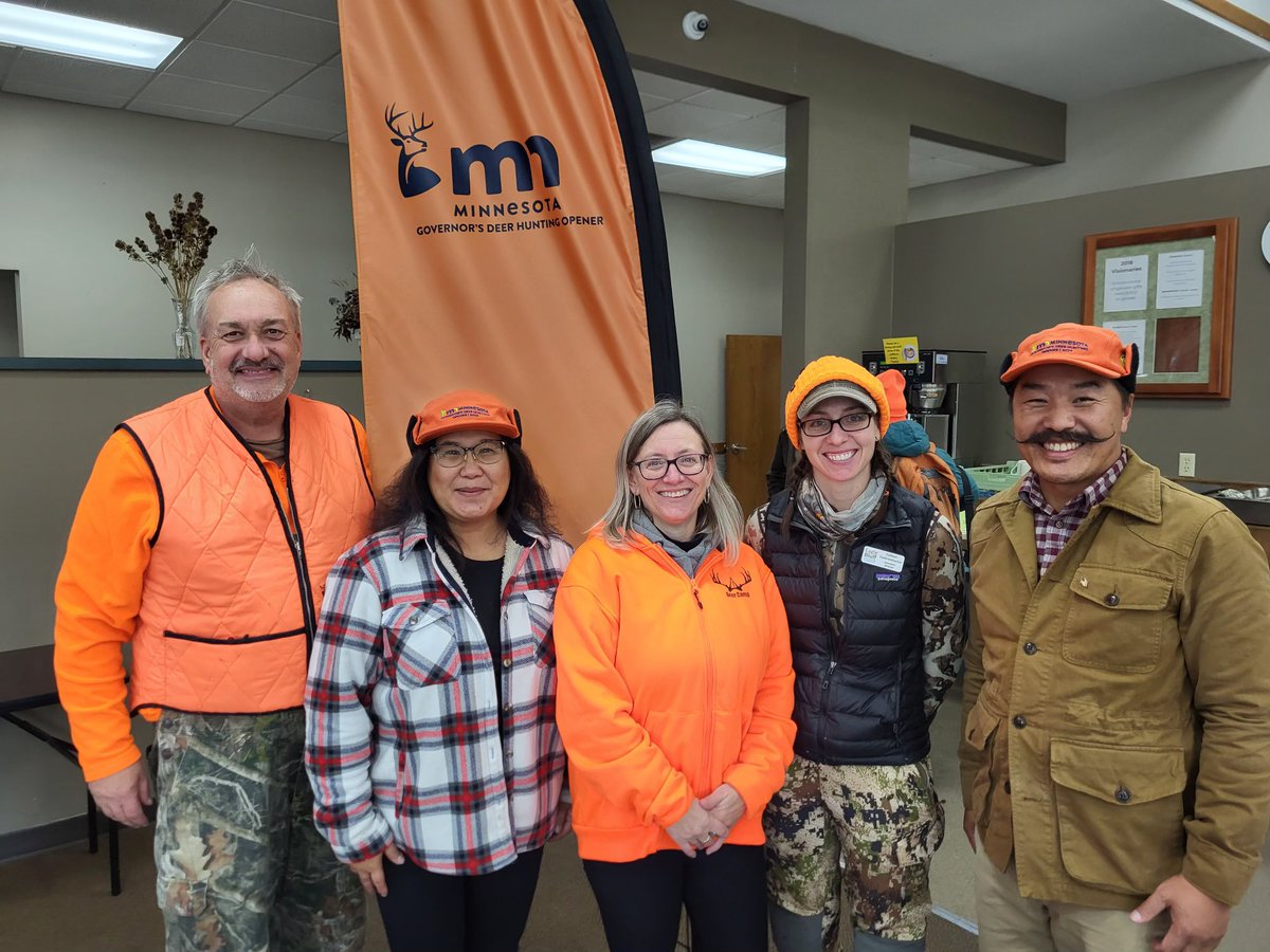 Thanks to Reps @reprickhansen @KaohlyVangHer & @ethanchamnhouse for joining us at @EagleBluffMN this morning for the #MNGovernorsDeerOpener