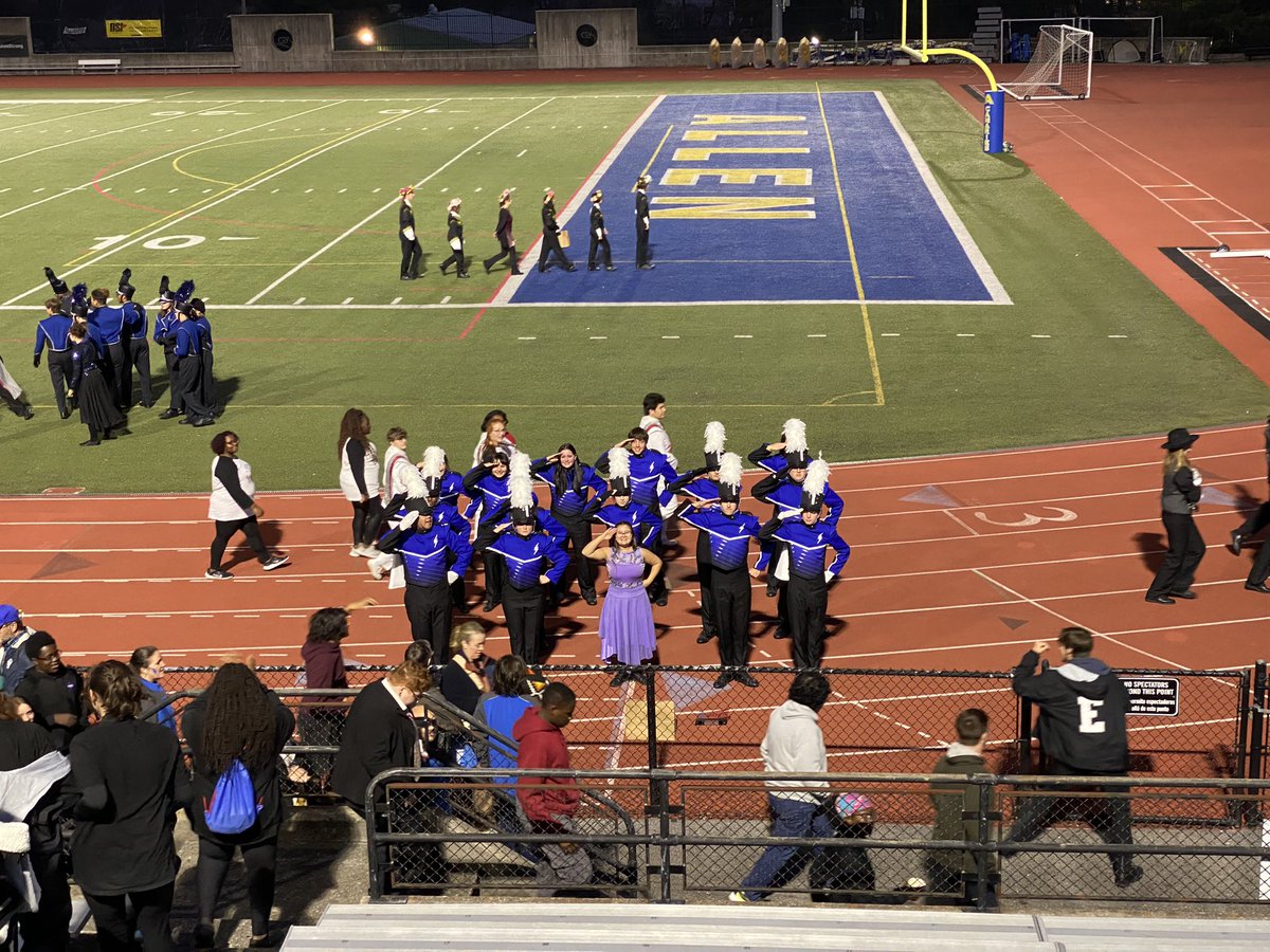 The Blue Streak Marching Band competed at the National championships today and earned 4 place!  We also received the award for Best Percussion and came in second for the Best Music Award!