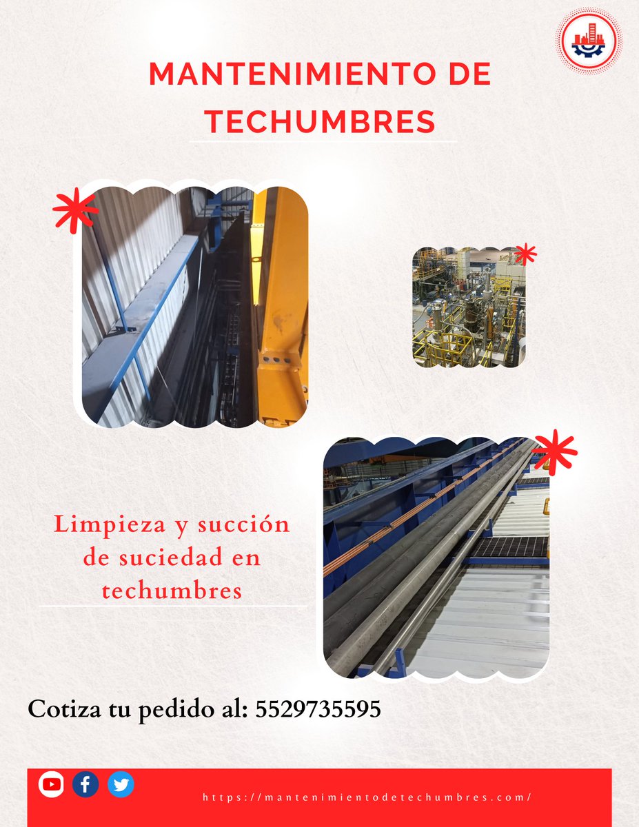 MTechumbres's tweet photo. Consulta cotización para mantener las estructuras en perfecto estado y sin deterioramiento. 

Cotiza al: 5529735595

#mantenimientodetechumbres #mantenimiento #techumbres #limpiezadetechumbres #limpieza #succióndepolvos #CDMX https://t.co/cTv689GscJ