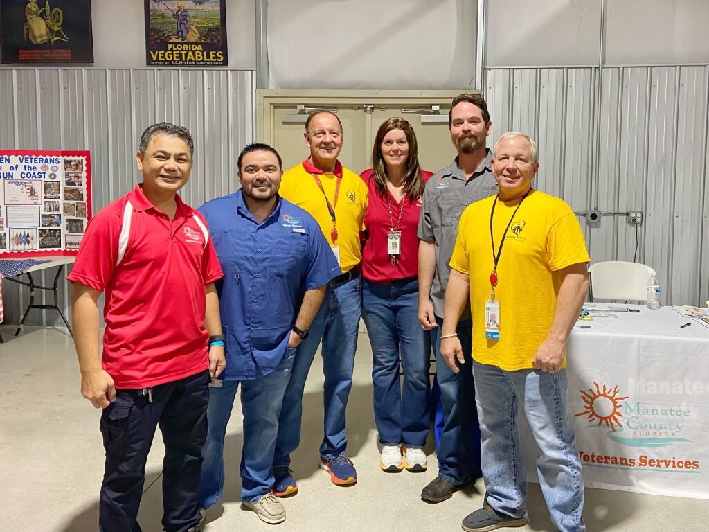 Manatee County Government (@manateegov) on Twitter photo Several Manatee County employees and commissioners attended today's Annual Stand Down event at the Manatee County Fairgrounds. Coordinated by <a href="/TurningPointsFL/">Turning Points</a>, Stand Down connects Veterans with amnesty court, Drivers License/ID services, jobs and free medical/dental screenings. Several Manatee County employees and commissioners attended today's Annual Stand Down event at the Manatee County Fairgrounds. Coordinated by <a href="/TurningPointsFL/">Turning Points</a>, Stand Down connects Veterans with amnesty court, Drivers License/ID services, jobs and free medical/dental screenings.