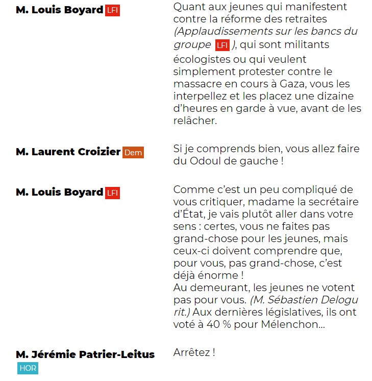 OutOfContext_AN's tweet photo. Extraits de Louis Boyard sur le budget "Sport, jeunesse et vie associative" #DirectAN https://t.co/uOMfE3Vmn1