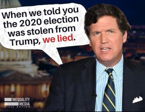 realXanderXjork's tweet photo. Just a reminder that Tucker Carlson is a liar and despicable propagandist 🤡 https://t.co/Lt8ORU8s5P