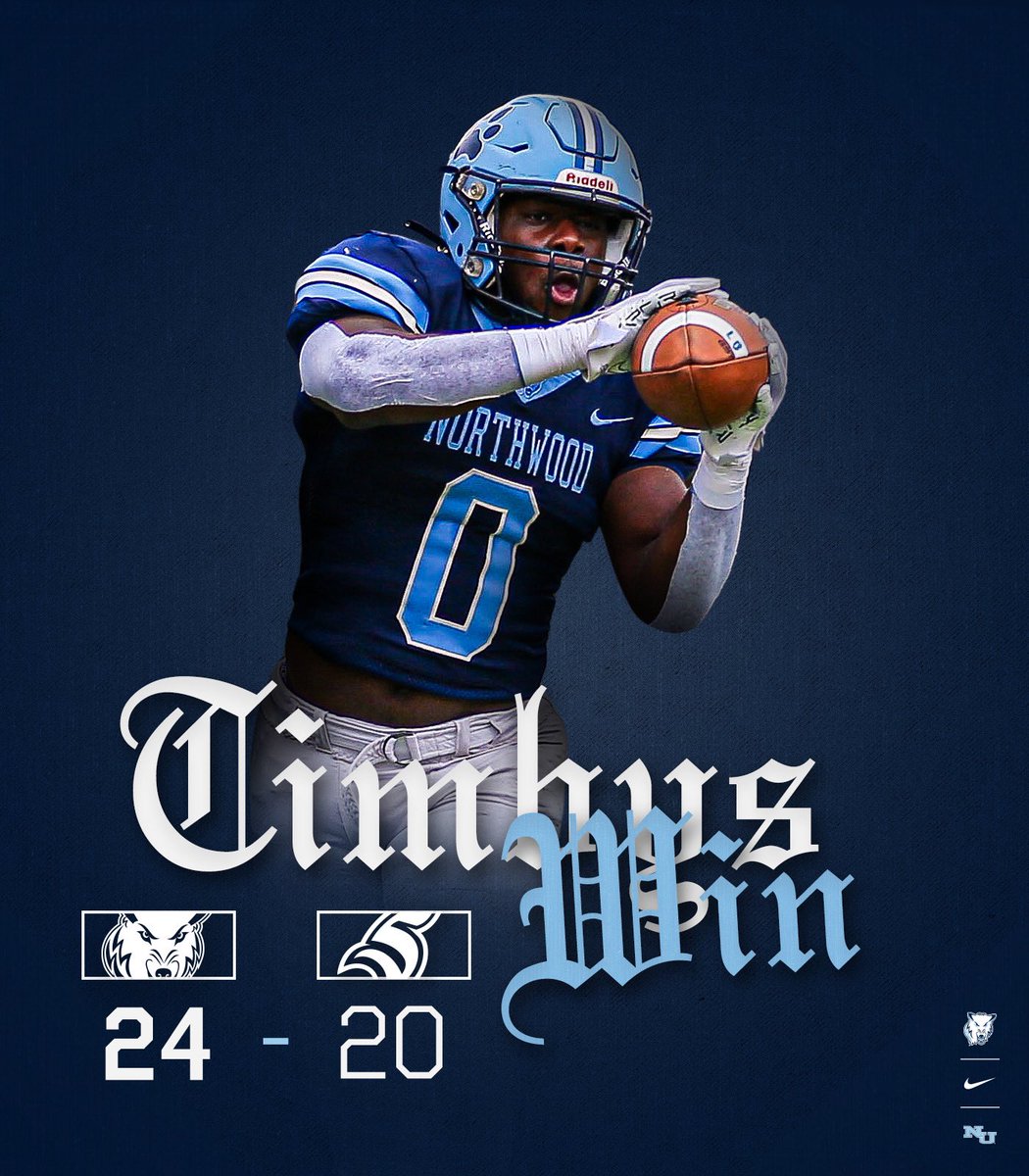 Northwoodfball's tweet photo. 2️⃣ in a row

NU 24 | TMU 20

#LetItRip | #RollTimbys🐺 https://t.co/DzCju2UHAu