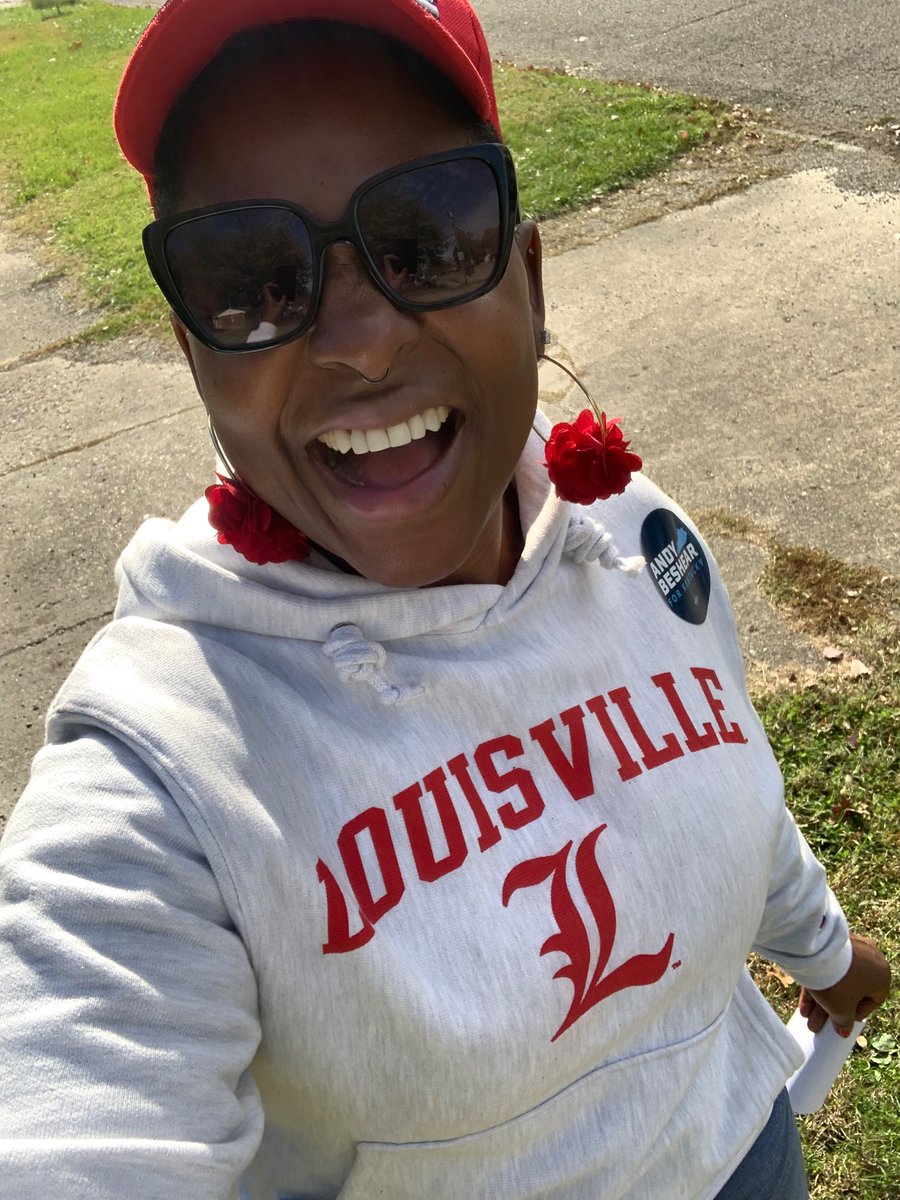 Today was a great day to canvass reminding folks to get out and vote! Let’s go, re-elect the Governor and put @PamForAG to work defending our democracy! #KY2023 #DemsforKY #GoCards #weareUofL