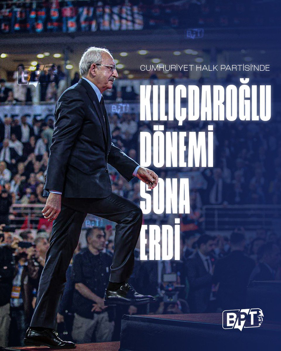 bpthaber's tweet photo. Cumhuriyet Halk Partisi’nde 13 yıllık Kemal Kılıçdaroğlu dönemi sona erdi. https://t.co/m96biEYtE7