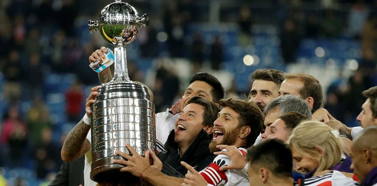 Este es el ultimo campeon argentino de la #Libertadores. El #RiverPlate de #Gallardo. 
Puso en fila a todos, sin penales y siendo absolutamente superior a todos sus rivales. 
Cada dia mas grande el logro en #Madrid. 
#River