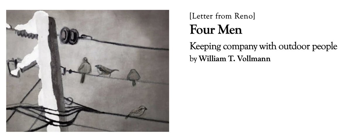 Harpers's tweet photo. “I like to believe in spring almost as does a Christian in heaven. Why fret about unborn summer problems? The wind might numb my face, but my hands felt warm enough in their leather work gloves.”

— William T. Vollmann

https://t.co/YycPA4Xq1c https://t.co/xc8Awlh663
