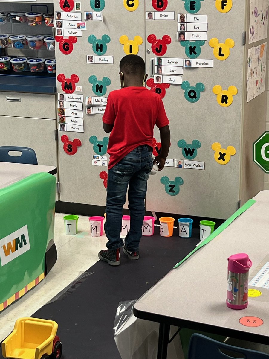 One of my favorite lessons during our recycling unit. Picking up trash around the room, driving it to the trash cans,  and sorting by beginning sounds. After the whole group lesson, they got to play it all week during centers. <a href="/jamie_preK/">Jamie</a> <a href="/JCElem_RCS/">JohnColemonElementary</a>
