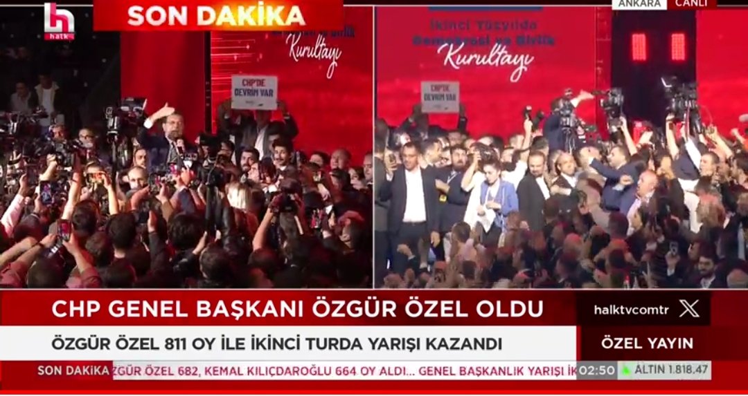 Chp'de Kılıçdaroğlu dönemi bitti 
CHP Genel Başkanı 
Özgür Özel oldu. 
#Baybaykemal.✋✋