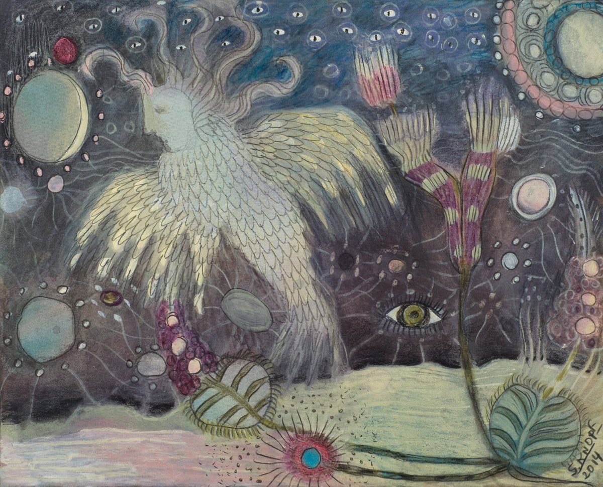 RawVisionMag's tweet photo. Embark on a journey from darkness to light through the intricate drawings of Belgian self-taught artist Solange Knopf in #RawVision84. Explore the compelling evolution of Knopf's artistry. #SolangeKnopf #outsiderart #artbrut #selftaughtart #arttherapy #artmagazine #rawvision https://t.co/KlJxRZM3St