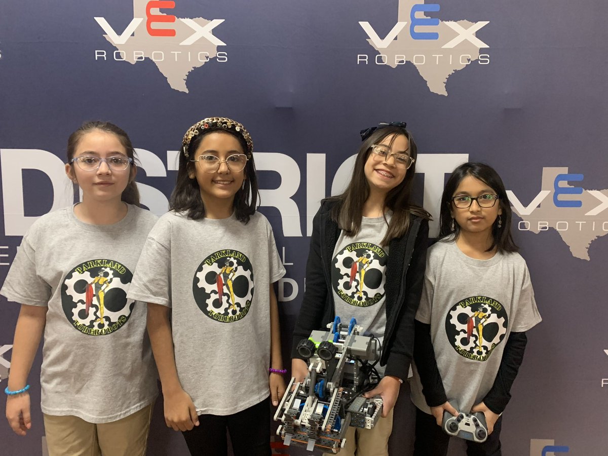 Mbelle143's tweet photo. PROUD PROUD PROUD of the AMAZING teamwork our Torero Robotics Vex Competitive Team shared with one another at competition today! @ParklandToreros #raisingthebaratthepark https://t.co/i0itrdCLr4