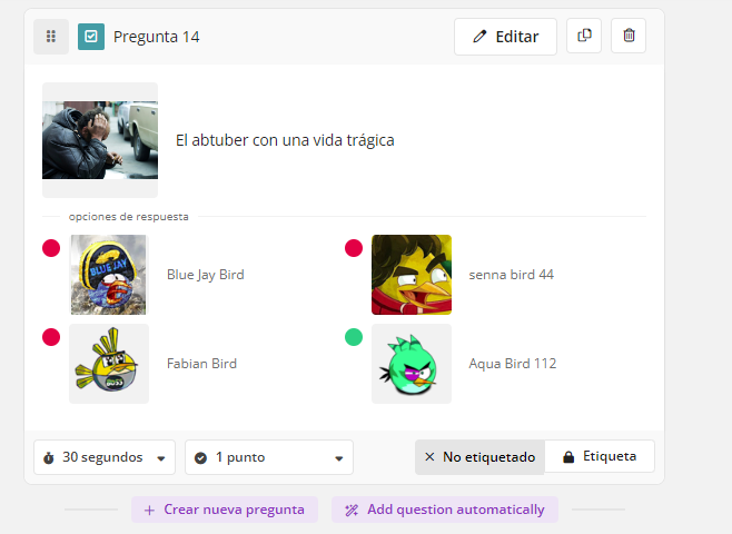 MhjkXend's tweet photo. Recientemente publiqué un quizizz que trataba acerca de la comunidad abtuber, como material adicional, los he traído 2 preguntas descartadas completamente del juego.
Aquí está si todavía no lo han jugado.
https://t.co/RjUjJys3PS https://t.co/fZlIeN78qa