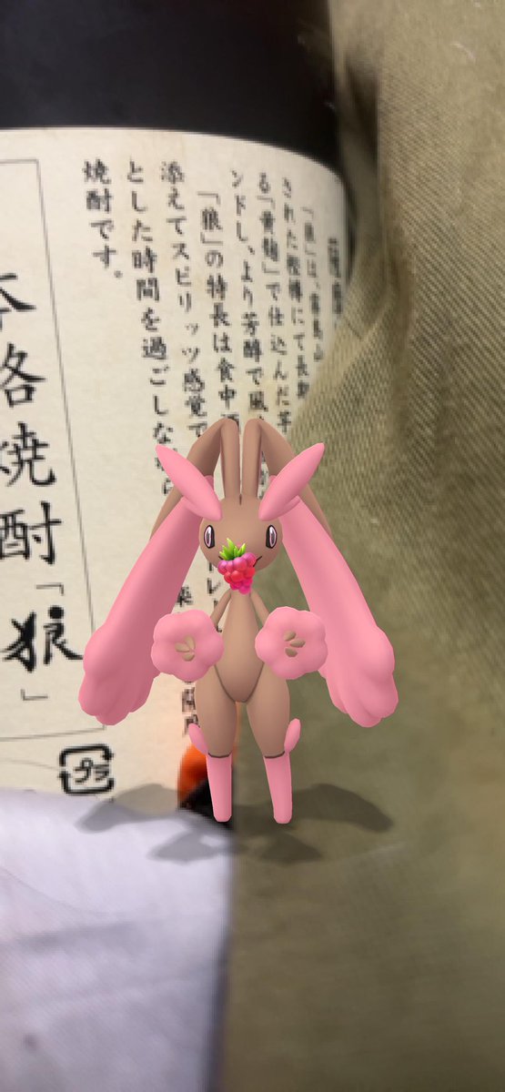 pochi_wolf's tweet photo. Pokémon GO の楽しさを体験しよう！https://t.co/7mUpycNx5c
#ポケモンGO
#ミミロップと一緒
#本格薩摩いも焼酎「狼」と https://t.co/KRIdczl0cN