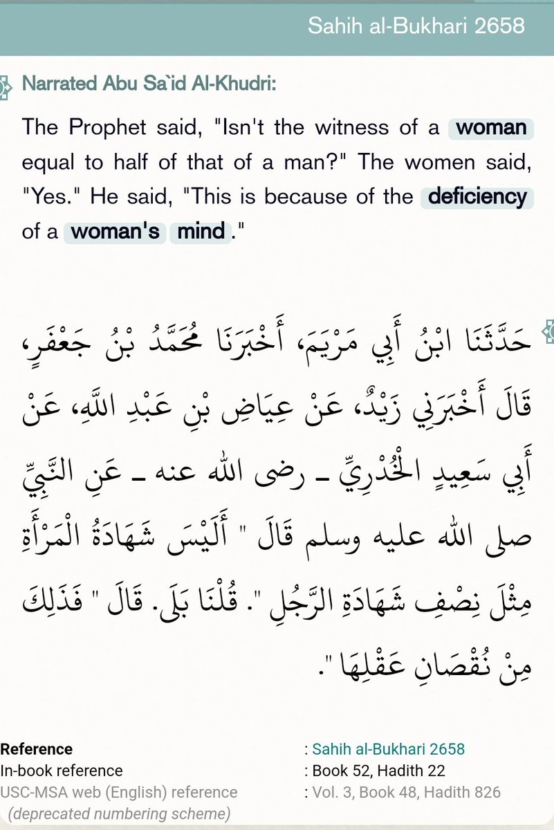 piss_upon_him's tweet photo. @Based_Byzantine Women are half brained according to muhammad #halfbrain #women https://t.co/DJMdjyd6VA