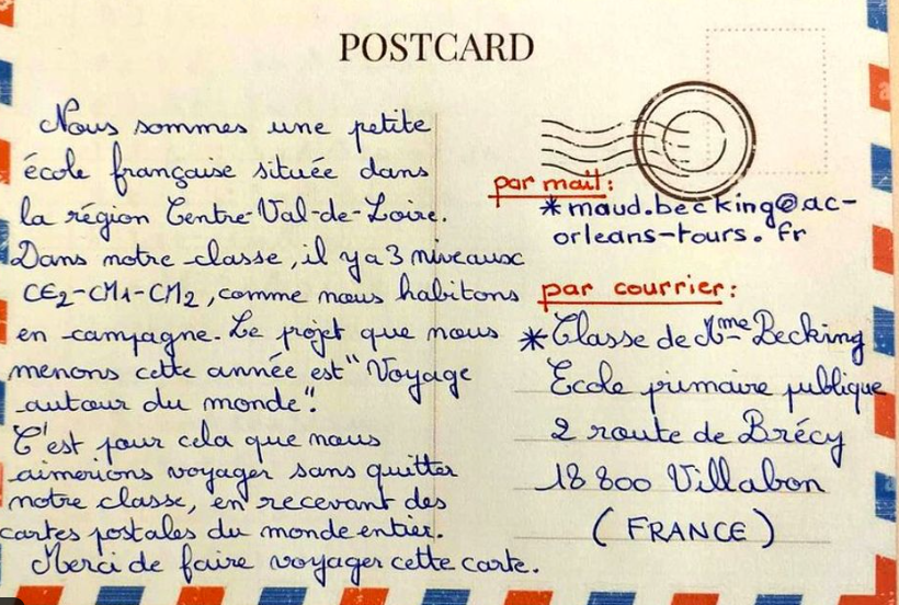 poubellelounet2's tweet photo. Hello everyone.
Some pupils aged 8 to 10 want to go around the world but can't. They're asking for postcards instead.
My subscribers include : @MaryNorrisTNY (USA) @Al_toMyFriends (Ireland) @lautreamont13 (Sweden) @Thierry_PELTIER (Belgium) @krp5975 (Luxemburg).
C'mon. 🩷 https://t.co/JCB4OGS0Sj