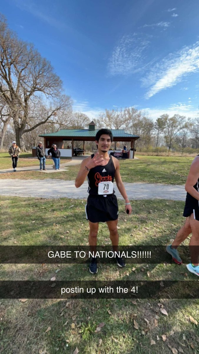 Jimmie_TrackXC's tweet photo. The day was highlighted by Graduate Senior Gabe Treviño’s 15th place finish, earning him all-conference honors. He also will likely claim a birth to the national meet in two weeks*!

*Qualification is official once the final list of teams and individuals is released by the NAIA https://t.co/YXpr87JkCO