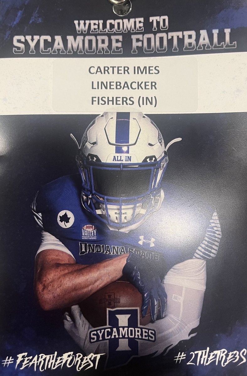 Carter Imes (@carterimes41) on Twitter photo Had a great time <a href="/IndStFB/">Indiana State Football</a> today.
Thank you for having me. @AndrewBementISU @ISUCoachWilson <a href="/COACHCOFFER/">COACH COLLIN COFFER</a> <a href="/CmalryMallory/">Curt Mallory</a> <a href="/CoachWShafer/">Wolf Shafer</a> Had a great time <a href="/IndStFB/">Indiana State Football</a> today.
Thank you for having me. @AndrewBementISU @ISUCoachWilson <a href="/COACHCOFFER/">COACH COLLIN COFFER</a> <a href="/CmalryMallory/">Curt Mallory</a> <a href="/CoachWShafer/">Wolf Shafer</a>