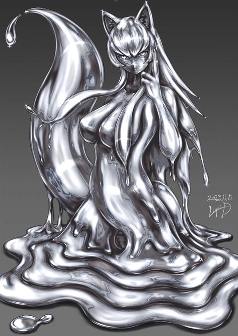 【リクエスト】液体金属おコンさん(風来のシレン5より) 