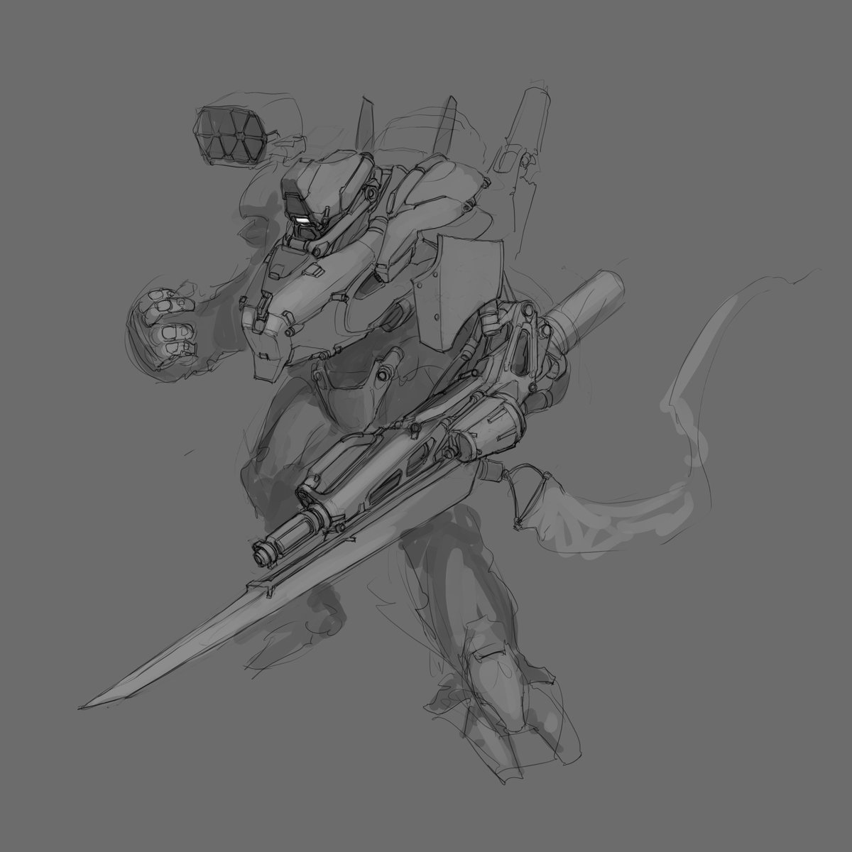 「mecha sketch 」|Mike Doscherのイラスト