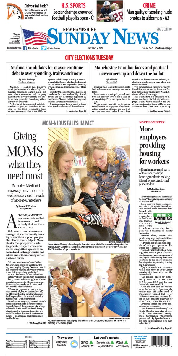 UnionLeader's tweet photo. Today's front page: https://t.co/W2ZsZtdvkc