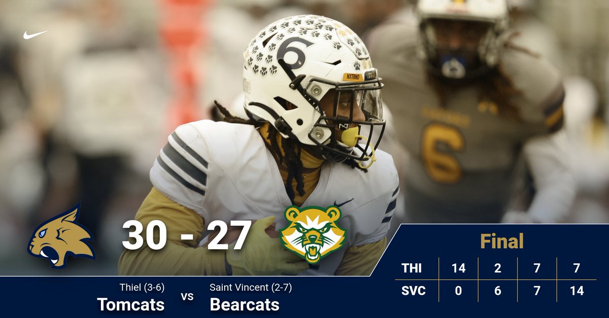 A HUGE win for the Tomcats as they go on the road and defeat the Bearcats behind Andrew Plowden's 1⃣6⃣1⃣ all-purpose yards, including a passing and rushing touchdown! 🏈#TomcatPride