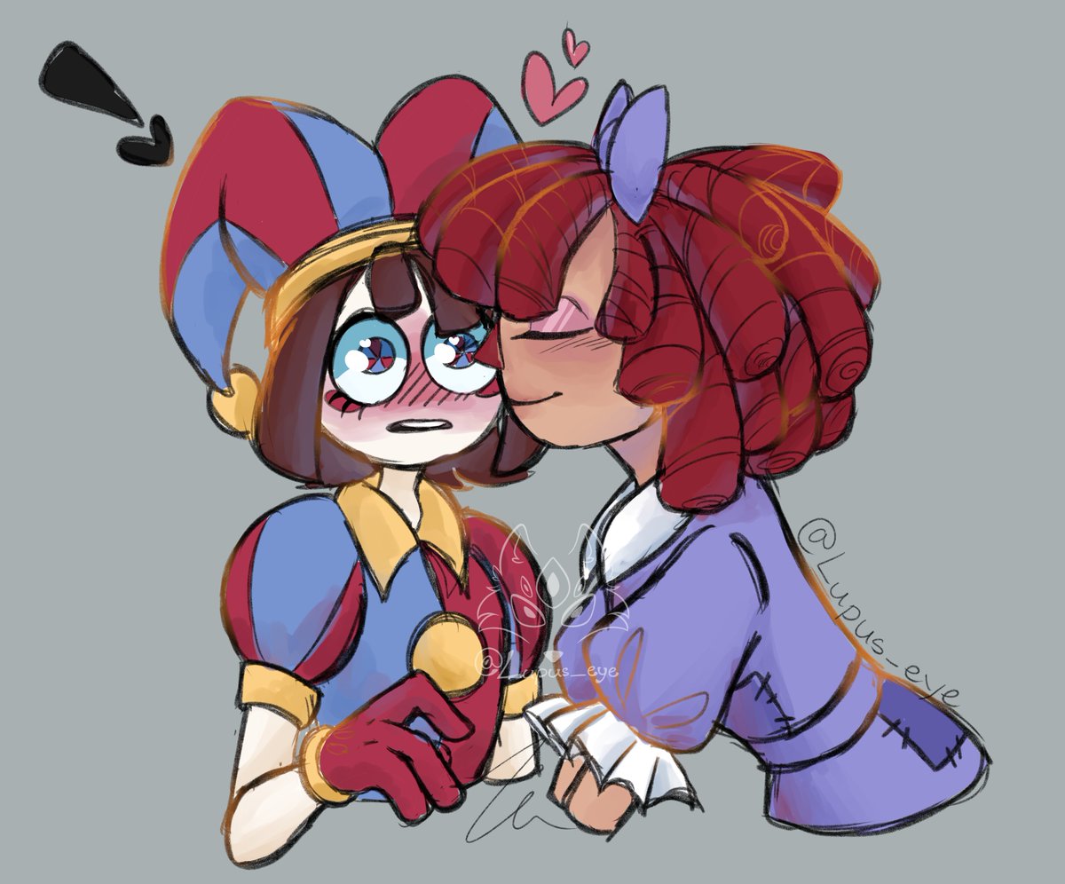 Capricoreo_exe's tweet photo. At first I didn't really ship anything in #TADC but these two have really grown on me. They're just too adorable🥹💕 #theamazingdigitalcircus #PomnixRagatha #buttonblossom #tadcpomni #TADCRagatha #glitchproductions #gooseworx https://t.co/R9Jpt8nDYj