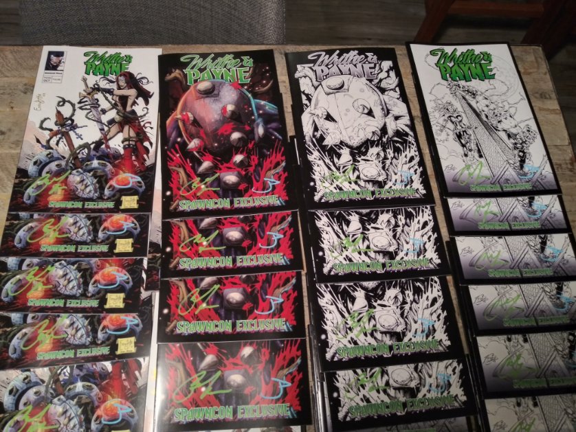 KoniWaves's tweet photo. All Writhe &amp; Payne Spawn Con Exclusives have been signed by me, @TheGrave_Sight @enricobotta and @KevinConradArt and are packaged. They ship Monday. Still time to get some! https://t.co/KCtMn2Ve3Y https://t.co/Aofp5KYZdl