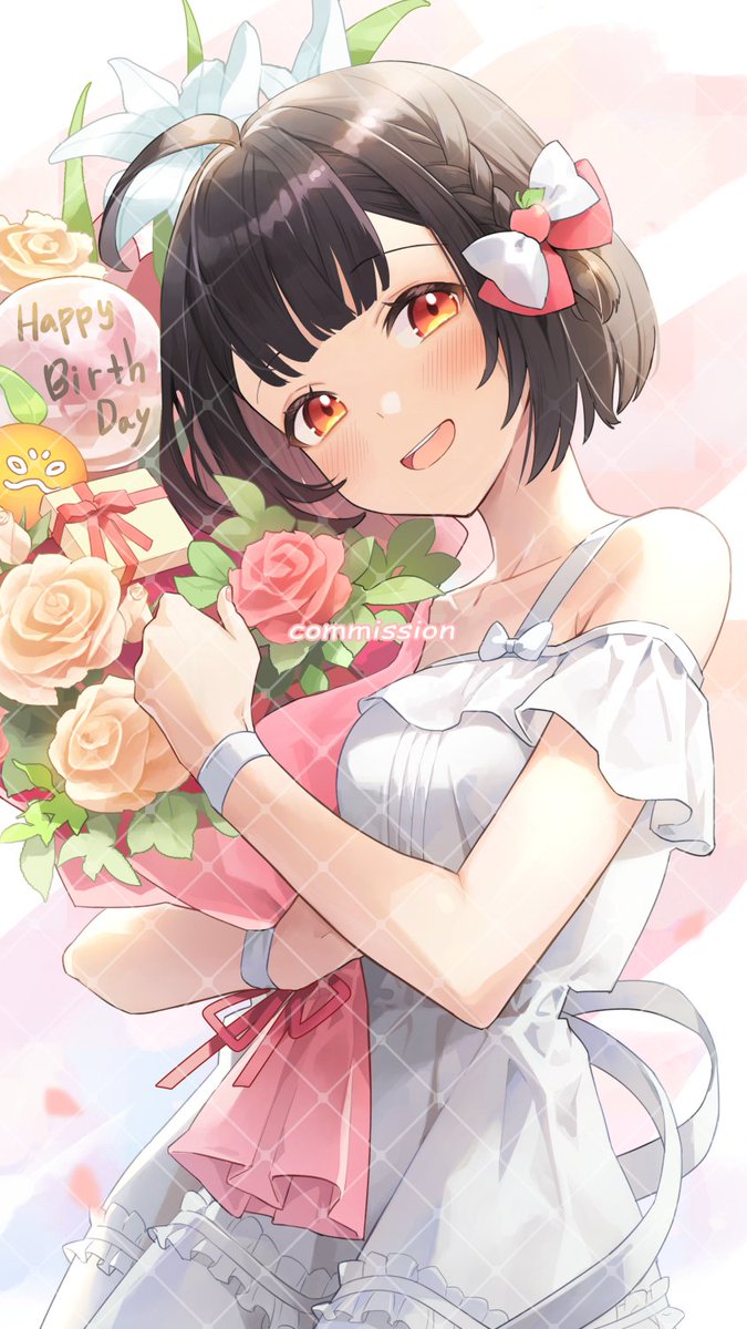 DoseisanUt's tweet image. この度青森りんこちゃん（@aomori_rinko）の４周年記念イラストを描かせていただきました🍎🍏
りんこちゃん４周年おめでとう！🎊
４年間もりんこちゃんとして活動してくれて、りんこちゃんのママでいさせてくれてありがとう✨
#アートりんこ