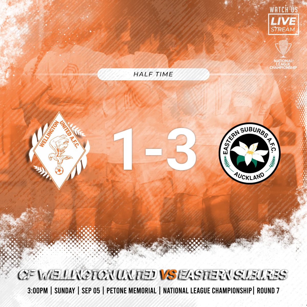 Half Time | 🔶🔷

@_capfootball 
@newzealandfootball 

#wellingtonunited
#nznationalleague