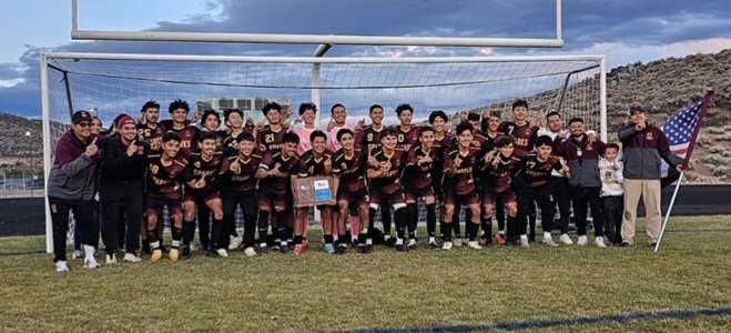 SparksHS's tweet photo. Congratulations to Coach Chava and the boys! Your 2023 5A North Regional Champions #SparksPride https://t.co/eBoPIYPmz4
