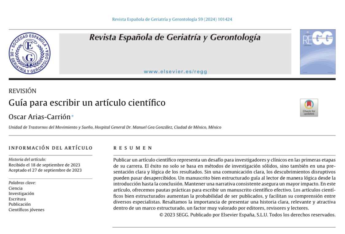 Publicar un artículo científico: clave para investigadores jóvenes. Métodos sólidos + presentación clara = éxito. Guía al lector desde la intro hasta la conclusión. ¡Historia clara en un marco estructurado marca la diferencia! 📄🔬

authors.elsevier.com/a/1i1fd,4pFtuL…