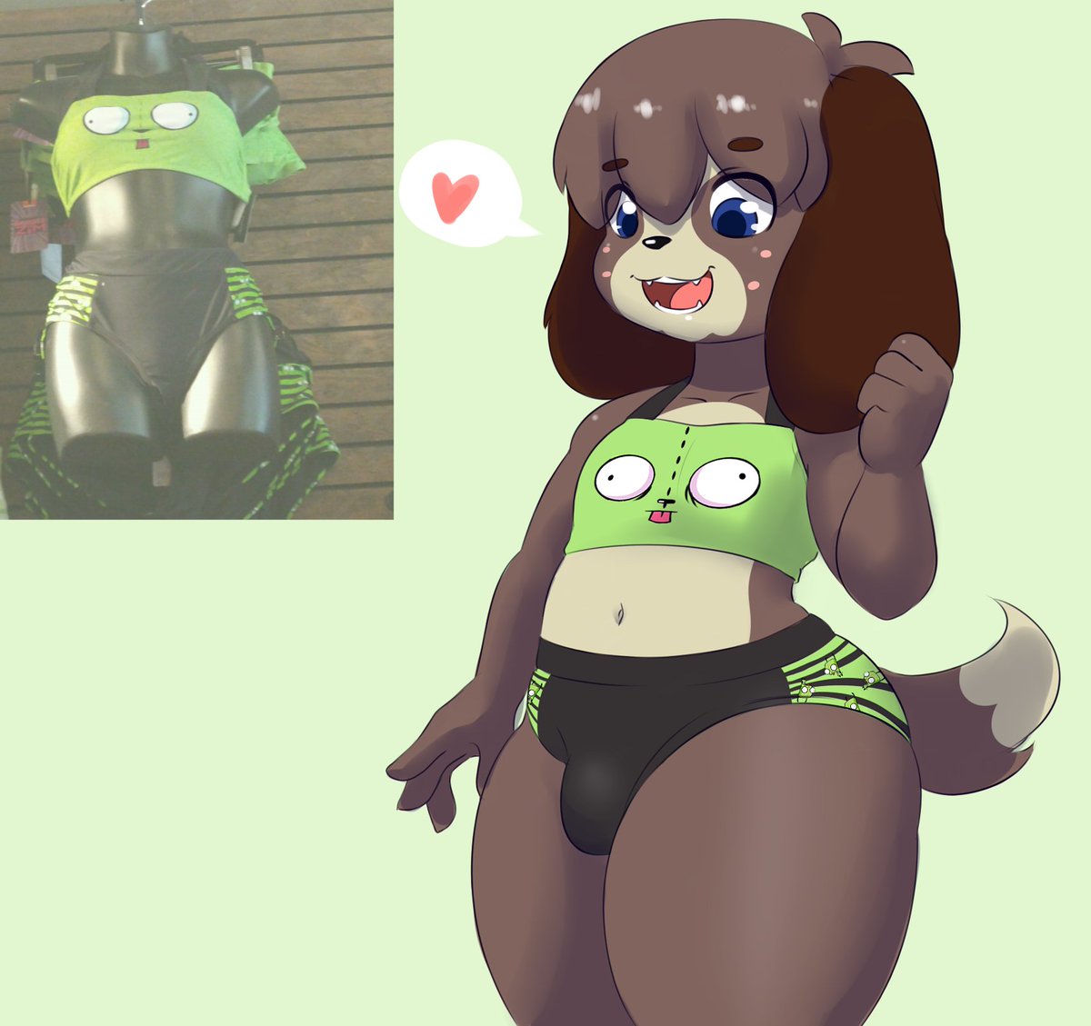TheMisterShin's tweet image. Digby with the Gir clothes 🐶💦