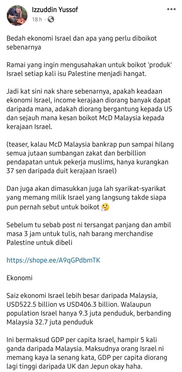afyanIFP's tweet photo. Jika boikot menyebabkan McDonald's Malaysia berhenti, ia berjaya mengurangkan peruntukan sebanyak 37 sen kpd Israel.

Sambung ke thread seterusnya https://t.co/pI4hCjHSxF