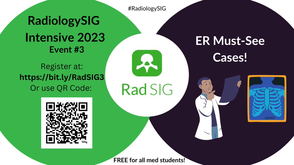 We hope all of you #futureradres enjoyed the Rad/Path correlation talk! Join us for our next event on 11/8 at 6pm CST. We will discuss must-see ER cases. Register using the link below! bit.ly/RadSIG3 #RadiologySIG #MedStudentTwitter