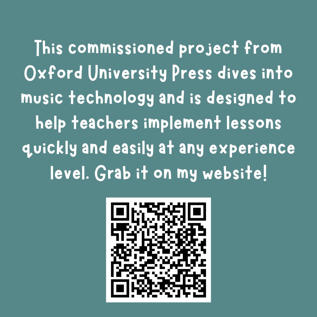 StevesMusicRoom's tweet photo. #MusEdFeatureFriday
This commissioned project from OUP dives into music technology and is designed to help teachers implement lessons quickly and easily at any experience level. Grab it on my website!
#Musiced #techined #musicedtech @OUPAcademic 
https://t.co/Yfrr6eO44R https://t.co/RF6XVptxP0