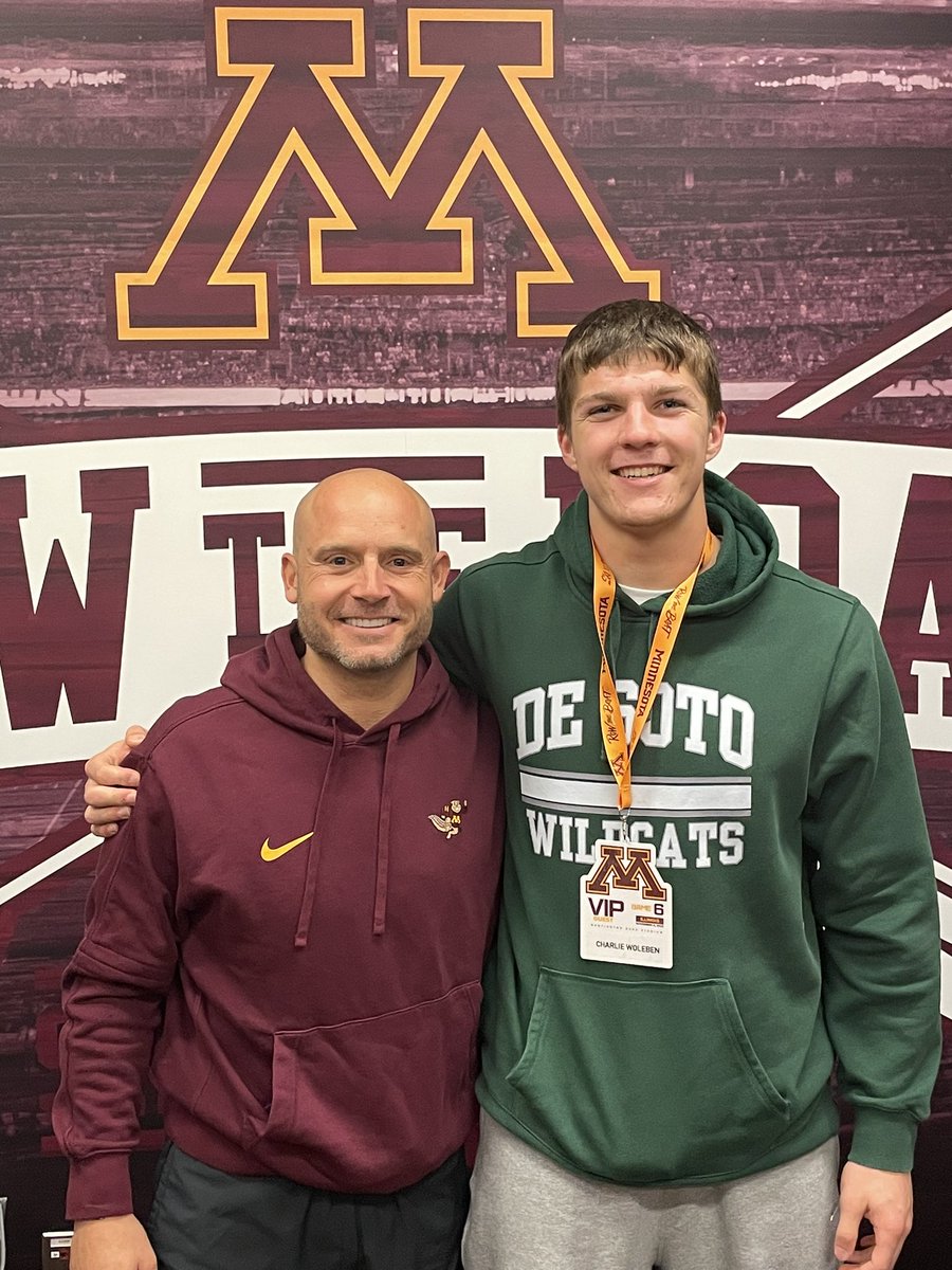 Charlie Woleben (@charliewoleben) on Twitter photo After a great game day experience I am grateful and excited to share I’ve received an offer from <a href="/GopherFootball/">Minnesota Football</a> ! <a href="/Coach_Fleck/">P.J. Fleck</a> <a href="/Coach_DeBo46/">Coach Winston DeLattiboudere III</a> <a href="/COACHDOTT/">Dennis Dottin-Carter</a> <a href="/Shakes_GopherFB/">John Schaekel</a>
<a href="/Football_DeSoto/">DHS Football</a> <a href="/TopSpeedLLC/">Joseph Potts</a> @putereacademy <a href="/AllenTrieu/">Allen Trieu</a> @Rivals_Clint <a href="/ChadSimmons_/">ChadSimmons</a> <a href="/adamgorney/">Adam Gorney</a> <a href="/JPRockMO/">JP Rock</a> After a great game day experience I am grateful and excited to share I’ve received an offer from <a href="/GopherFootball/">Minnesota Football</a> ! <a href="/Coach_Fleck/">P.J. Fleck</a> <a href="/Coach_DeBo46/">Coach Winston DeLattiboudere III</a> <a href="/COACHDOTT/">Dennis Dottin-Carter</a> <a href="/Shakes_GopherFB/">John Schaekel</a>
<a href="/Football_DeSoto/">DHS Football</a> <a href="/TopSpeedLLC/">Joseph Potts</a> @putereacademy <a href="/AllenTrieu/">Allen Trieu</a> @Rivals_Clint <a href="/ChadSimmons_/">ChadSimmons</a> <a href="/adamgorney/">Adam Gorney</a> <a href="/JPRockMO/">JP Rock</a>