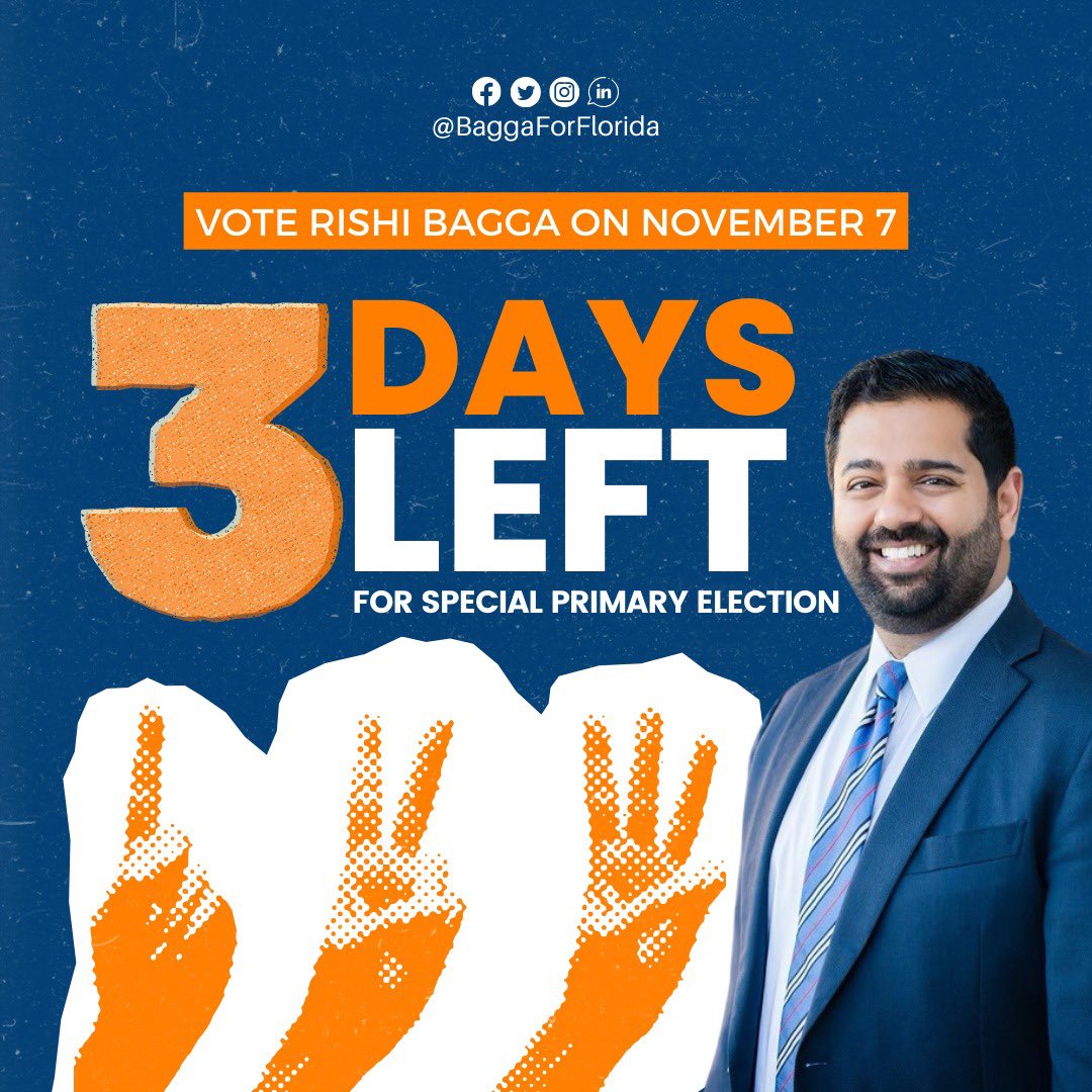 Get ready for election day! 

November 7 is Election Day, from 7 a.m. to 7 p.m.

Find your polling place and more information at ocfelections.com/hd35specialele… and voteosceola.gov/Special-Electi… ✅

Share with your friends!

#EarlyVoting  #ElectionDay