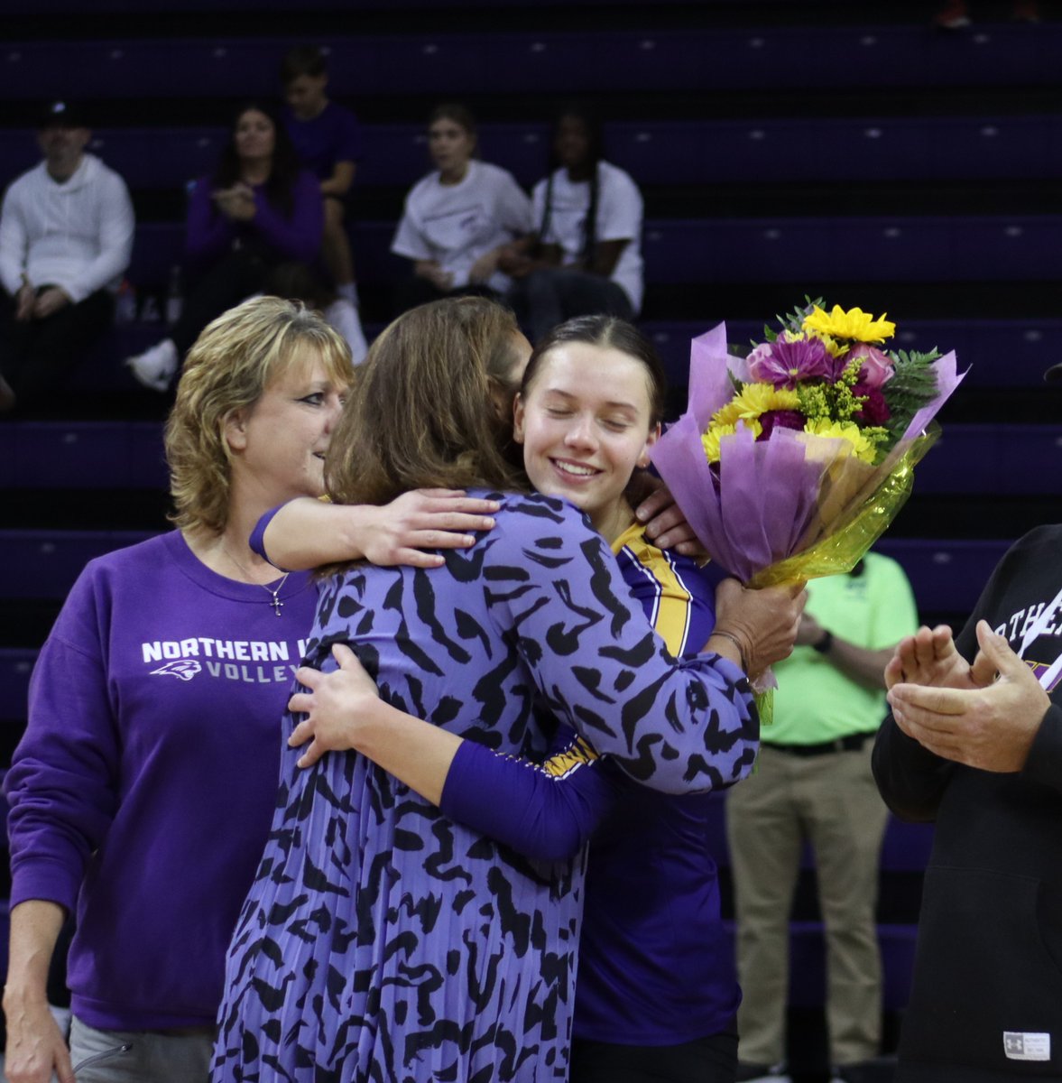 UNIVolleyball's tweet photo. Beyond honored to get to celebrate these four amazing young senior women tonight!

Thank you Tayler, Kaylissa, Emily and Megan for all the amazing memories!

#EverLoyal #1UNI https://t.co/qPH9S8YQco