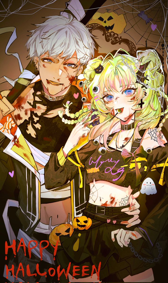 『ビビってきてんの？
君をひとりにさせたりしないよ
僕と一緒に堕ちてみる？
お祭り騒ぎで踊りましょ
Never ending devil's night。   』

#obeyme #ObeyMeNightbringer
#obeymemammon #obeymemc #Moneyxi
#obeymeshallwedate