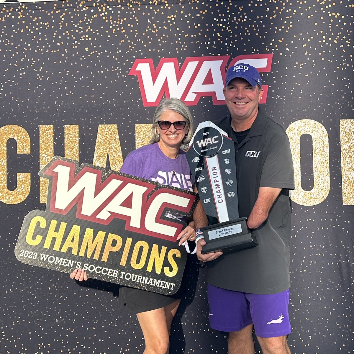 Was able to celebrate this amazing family accomplishment and <a href="/GCU_WSoccer/">GCU Women's Soccer</a> Family achievement with my Beautiful Wife, Heather <a href="/cissellhmh/">★·.·´¯`·.·★ 🅗🅔🅐🅣🅗🅔🅡 🅒🅘🅢🅢🅔🅛🅛 ★·.·´¯`·</a> such a great, special feeling! We have been through a lot with⚽️and Family stuff recently and I was so happy to have you with me! 1-2-3 Loves💜