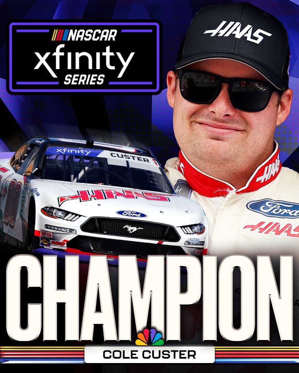 REPOST to congratulate Cole Custer! He wins his FIRST @XfinityRacing championship! 🏆