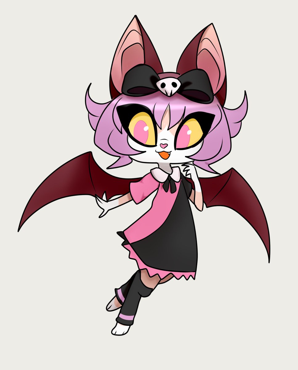 Miko_Amai's tweet image. Miko's Hellova oc has been updated &amp;gt;w&amp;lt;
@VivziePop 
#hellova #vtuber #fanart