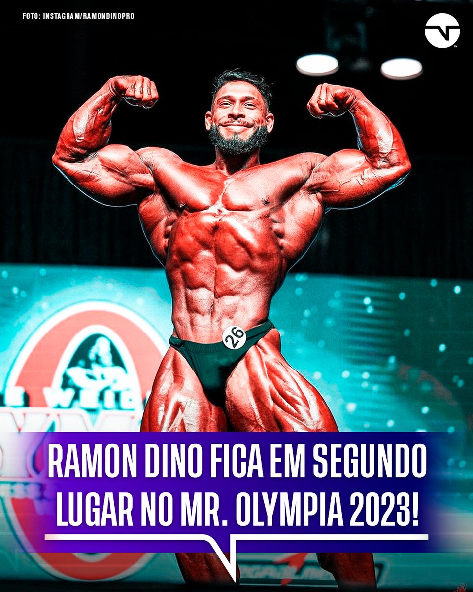 TNTSportsBR's tweet photo. REPRESENTOU DEMAIS! O nosso Ramon Dino ficou em 2º lugar na categoria Classic do Mr. Olympia, mas para a gente ele foi o campeão! 🔥🇧🇷 Apresentou um físico absurdo e ano que vem será nosso, certeza! Parabéns, craque! 💪🇧🇷 https://t.co/hWkOciz2ql